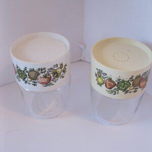 Set of 2 Vintage Pyrex Store N See Glass Containers